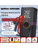 Стартер за кола компресор за гуми USB захранване LED светлина 4в1